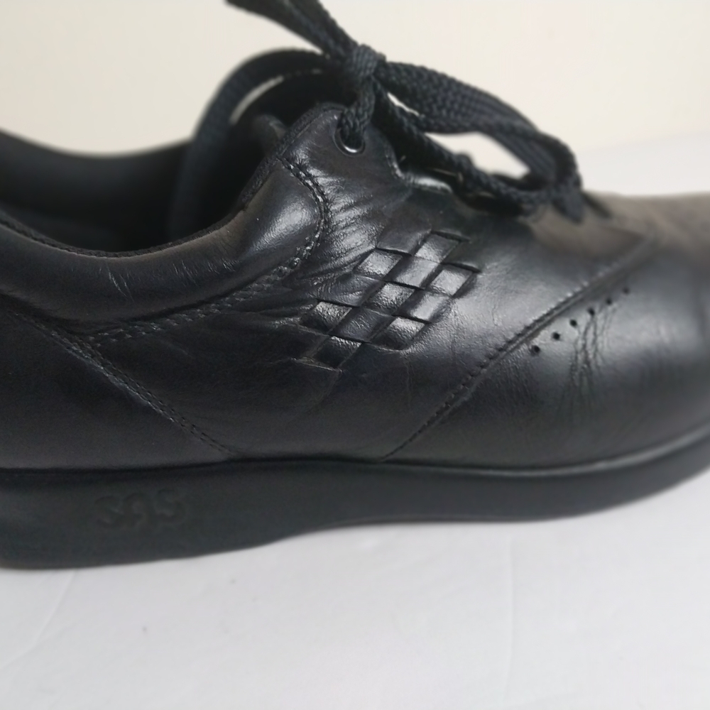 SAS Free Time Size 6.5 Leather Black Espadrilles for Women. Made In USA - Picture 7 of 13
